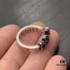 High-Version Chrome Hearts Mountain-Shaped Tombstone Crown Ring, Precise Engraving and Clear Lettering, Unisex Design, Available in US Sizes 5 to 11