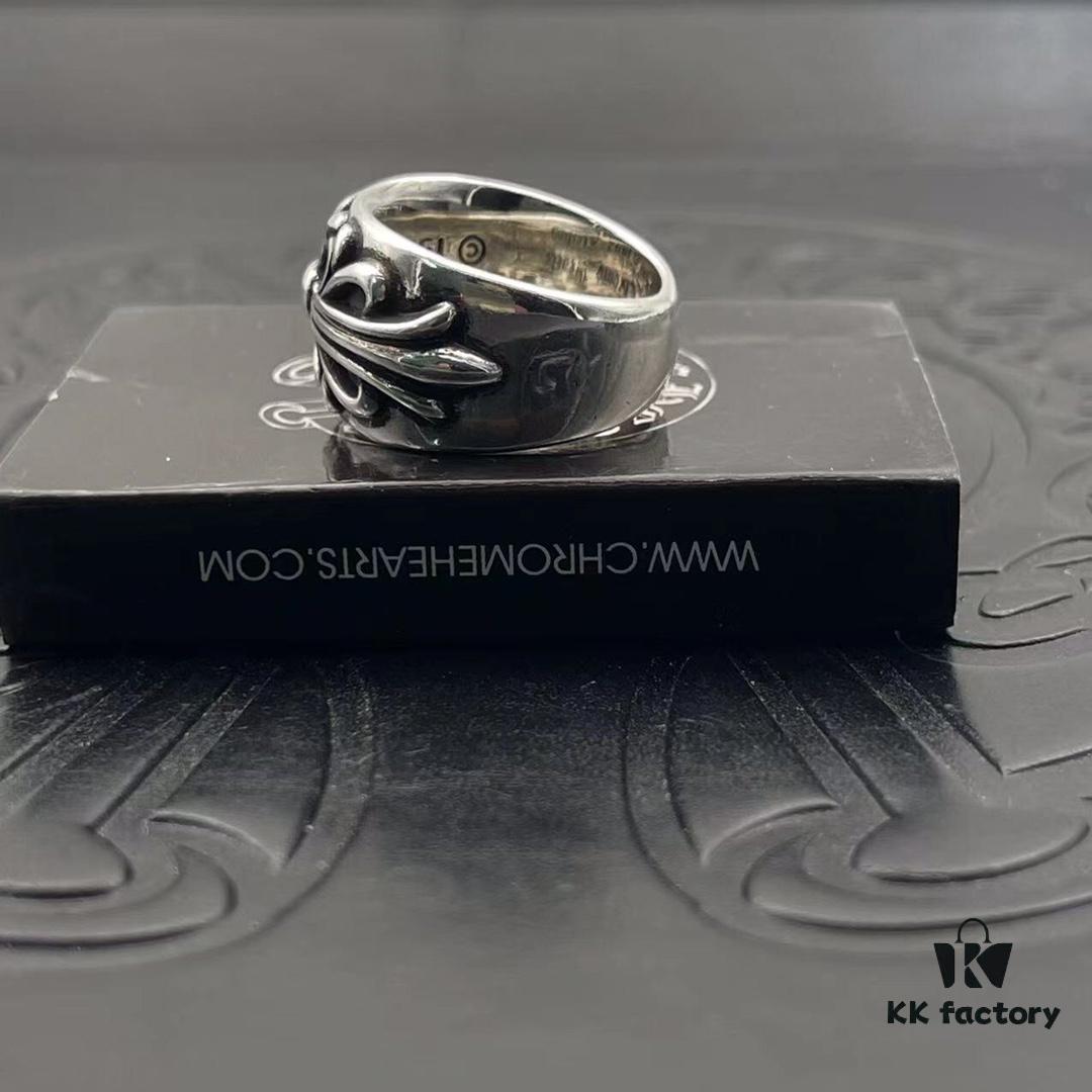 High Version Krone Mid-Size Guardian Ring, Authentic Handwritten Engraving Inside, Clear and Detailed Lettering, Unisex Design, Available in US Sizes 5 to 11