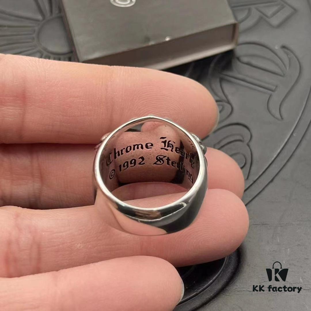 High-Grade Croxx Large Guardian Ring, Interior Engraved with Authentic Handwritten Font, Precise Detailing and Clear Engraving, Unisex Design, Available in US Sizes 5 to 11