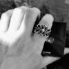 High-Version Croxx Popular Open Ring with Cross Design, Clear Engraving, Unisex Fit, US Size 5 to 11 Available