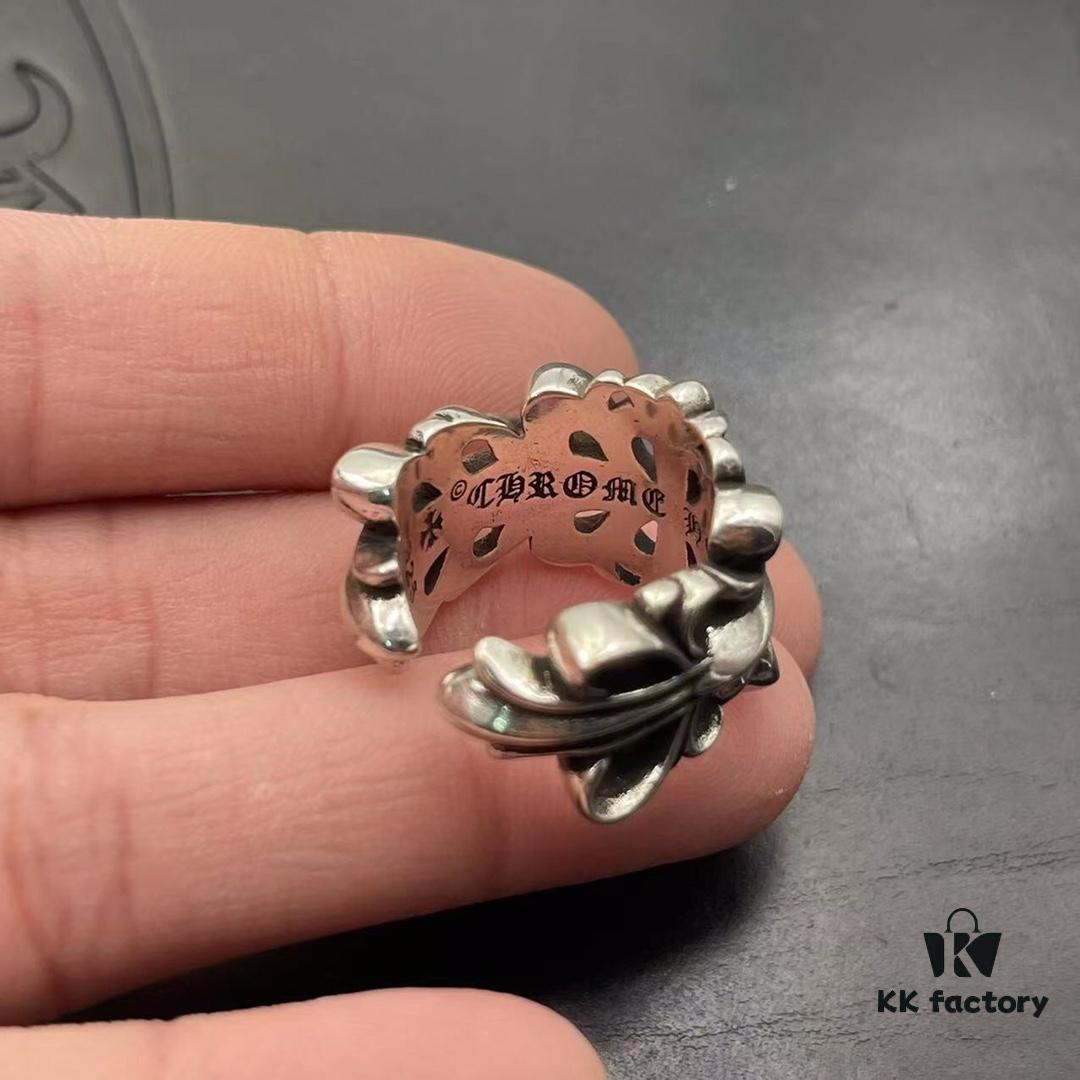 High-Version Croxx Popular Open Ring with Cross Design, Clear Engraving, Unisex Fit, US Size 5 to 11 Available