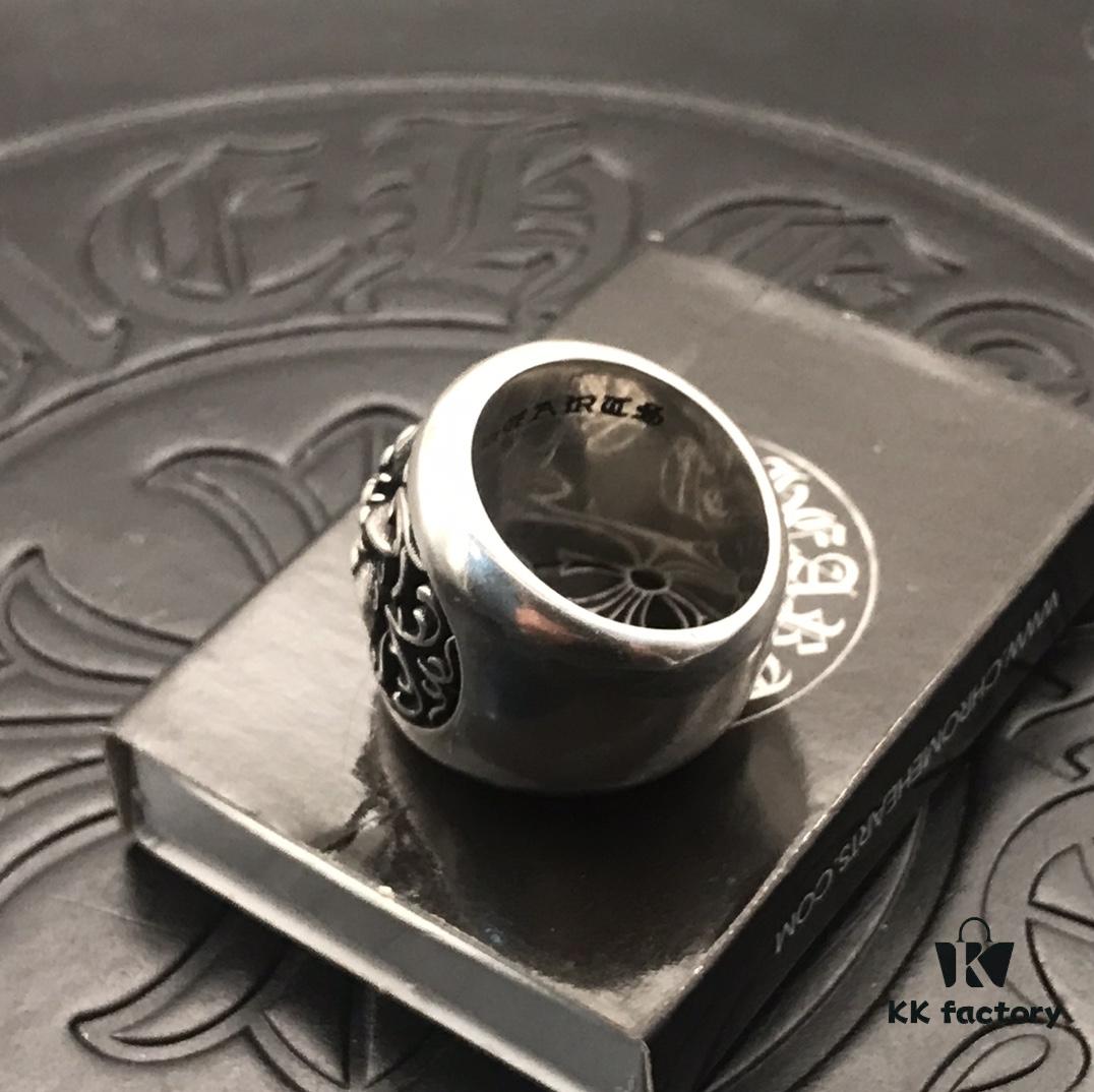 High-Version Chrome Hearts Vine and Hexagram Ring, Size 7-11