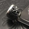 High-Version Chrome Hearts Vine and Hexagram Ring, Size 7-11