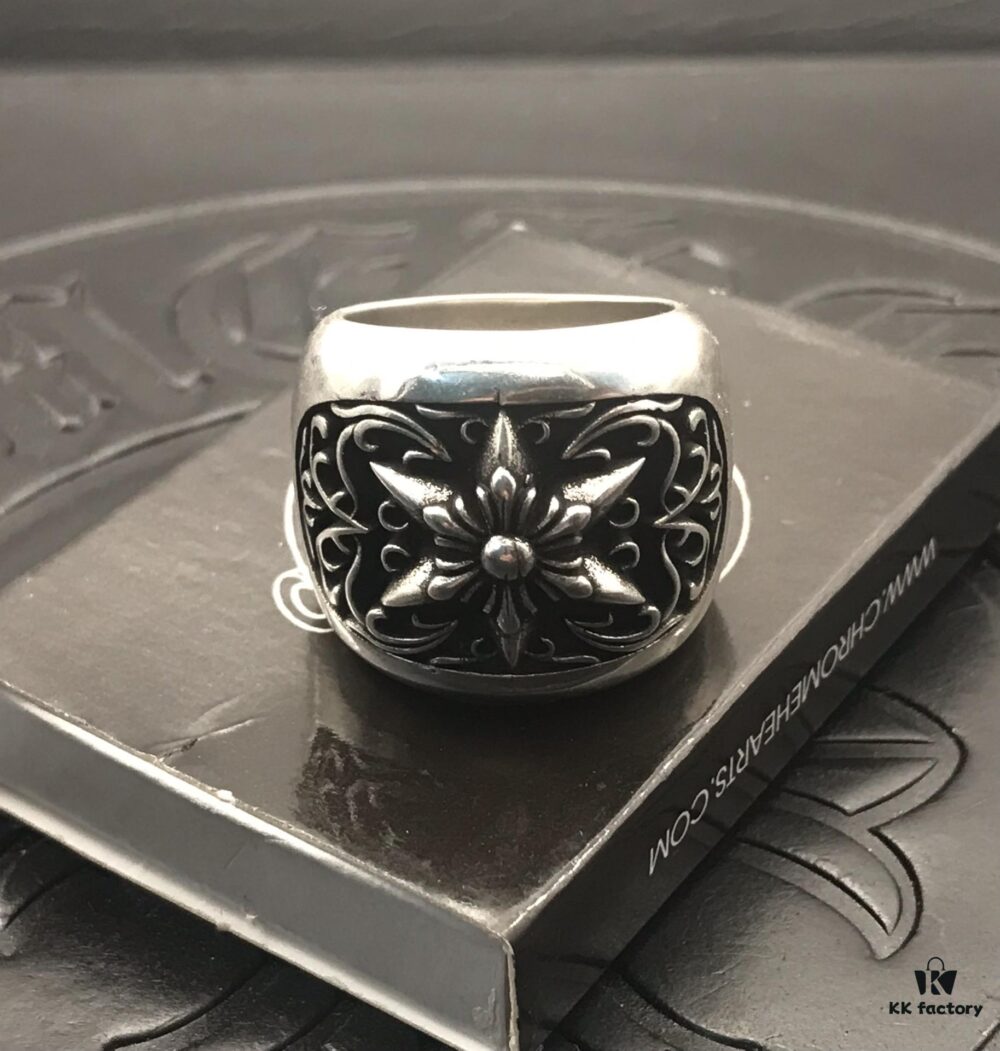 69300af312f62673a6fabb05 High-Version Chrome Hearts Vine and Hexagram Ring, Size 7-11