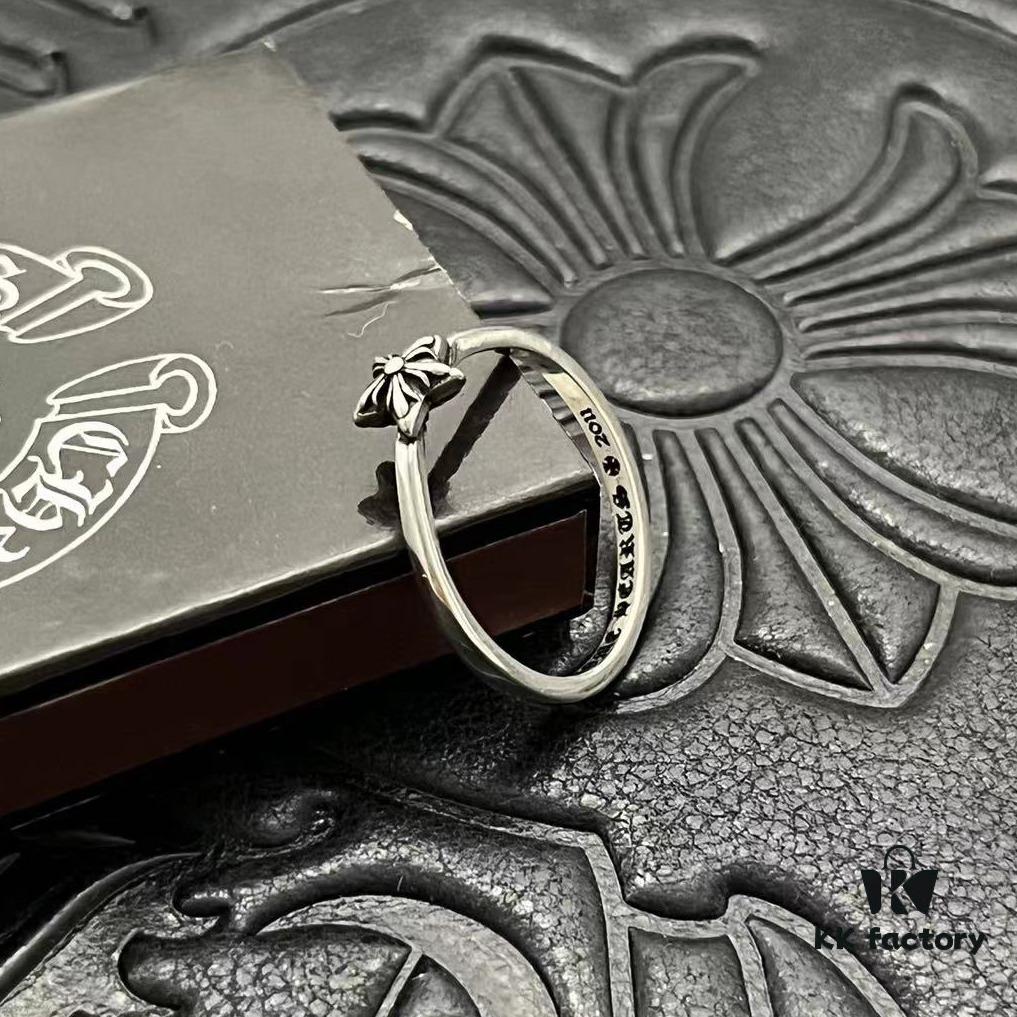 CHROME HEARTS High-Replica Cross Five-Point Star Thin Ring