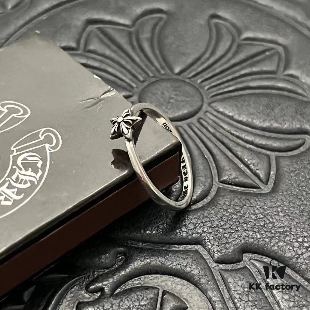 CHROME HEARTS High-Replica Cross Five-Point Star Thin Ring