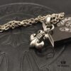 High Version Crocs Large Double Ring Boy Scout Flower Pendant with Letter Chain, Size 50-70, Can Be Paired with Other Necklaces