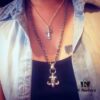 High Version Crocs Large Double Ring Boy Scout Flower Pendant with Letter Chain, Size 50-70, Can Be Paired with Other Necklaces