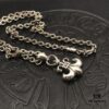 High Version Crocs Large Double Ring Boy Scout Flower Pendant with Letter Chain, Size 50-70, Can Be Paired with Other Necklaces