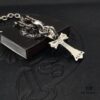 69300b2012f62673a6fabb84 High-Version Chrome Hearts Classic Medium Waterdrop Double Cross Pendant Necklace with Letter Chain, 50-70cm Adjustable Length