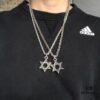69300b2012f62673a6fabb85 High-Version Chrome Hearts Large Six-Pointed Star Pendant Necklace, Worn by Numerous Celebrities, Gradual Size Transition from Small to Large at Every Angle, Precise Details, Original Handwritten Engraving, Paired with Letter Chain, Adjustable Length 50-70cm Available