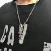 69300b2212f62673a6fabb89 High-Version Chrome Hearts Classic Medium Waterdrop Double Cross Pendant Necklace with Letter Chain, 50-70cm Adjustable Length