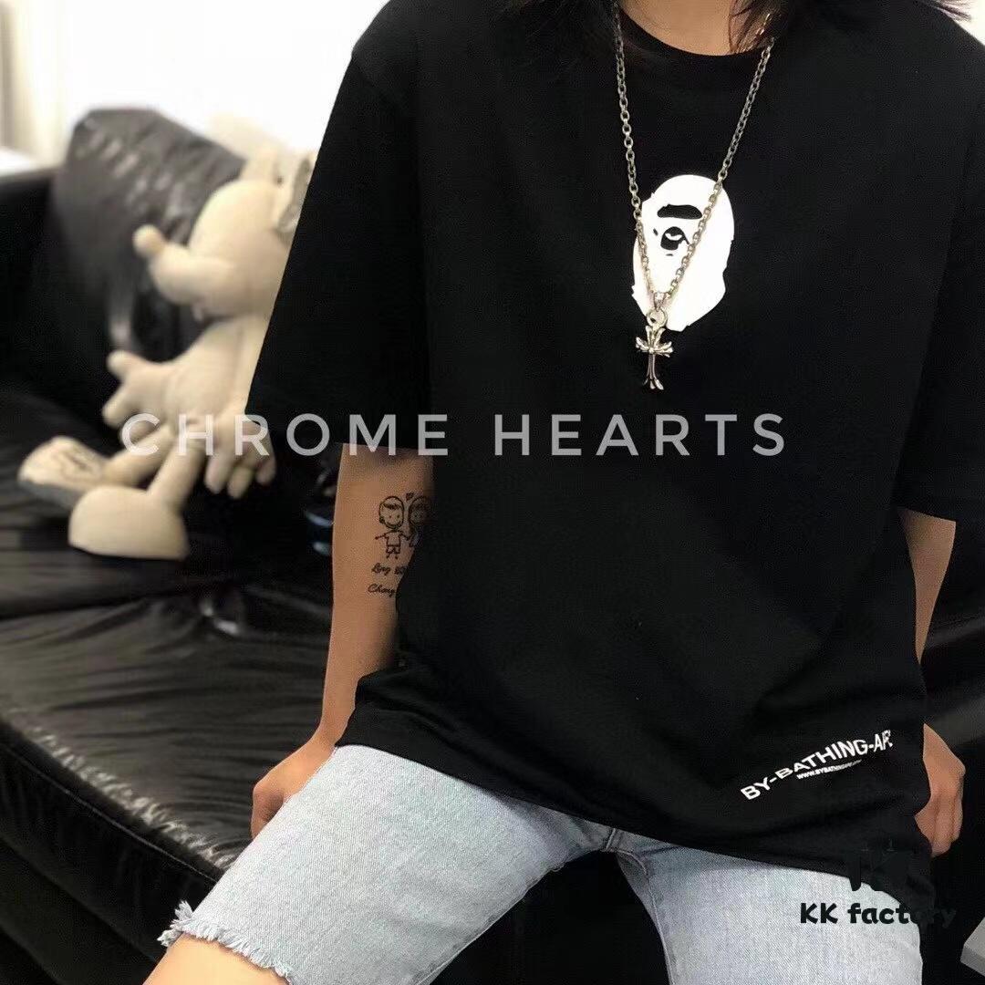 69300b2212f62673a6fabb8a High-Version Chrome Hearts Classic Medium Waterdrop Double Cross Pendant Necklace with Letter Chain, 50-70cm Adjustable Length
