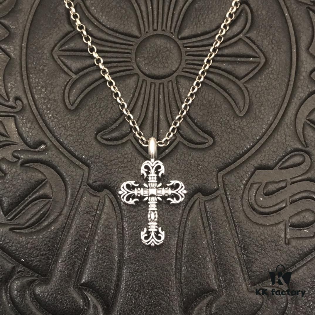 69300b2312f62673a6fabb8b High-Version Chrome Hearts Mini Flame Cross Pendant, Small Size, Highly Versatile