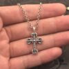 69300b2412f62673a6fabb8f High-Version Chrome Hearts Mini Flame Cross Pendant, Small Size, Highly Versatile