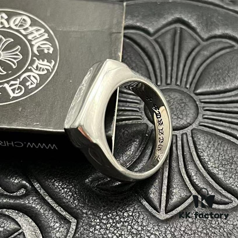 CHROME HEARTS High-Quality Crooked Heart Smooth Ring