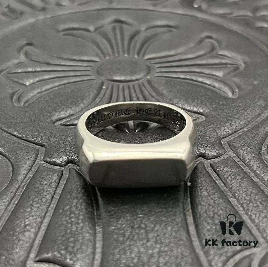 CHROME HEARTS High-Quality Crooked Heart Smooth Ring