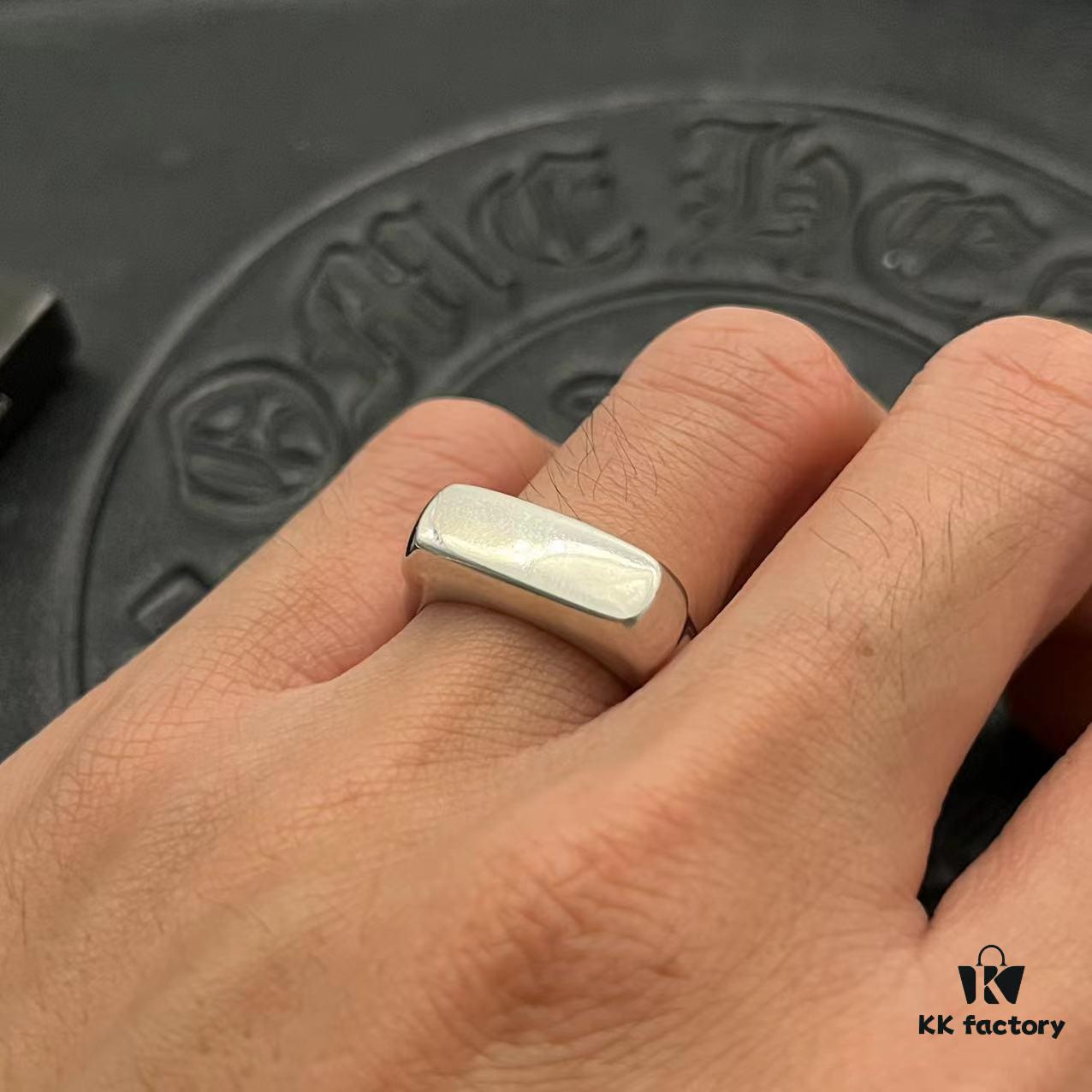 CHROME HEARTS High-Quality Crooked Heart Smooth Ring