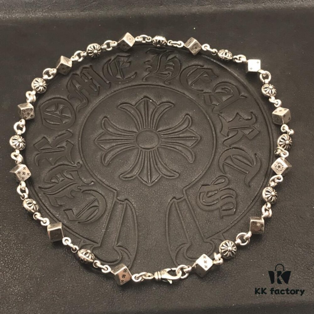 69300b3112f62673a6fabba9 High-Version Chrome Hearts Dice Necklace, Precise Engraving, Uniform Dice Orientation, Original Lobster Clasp