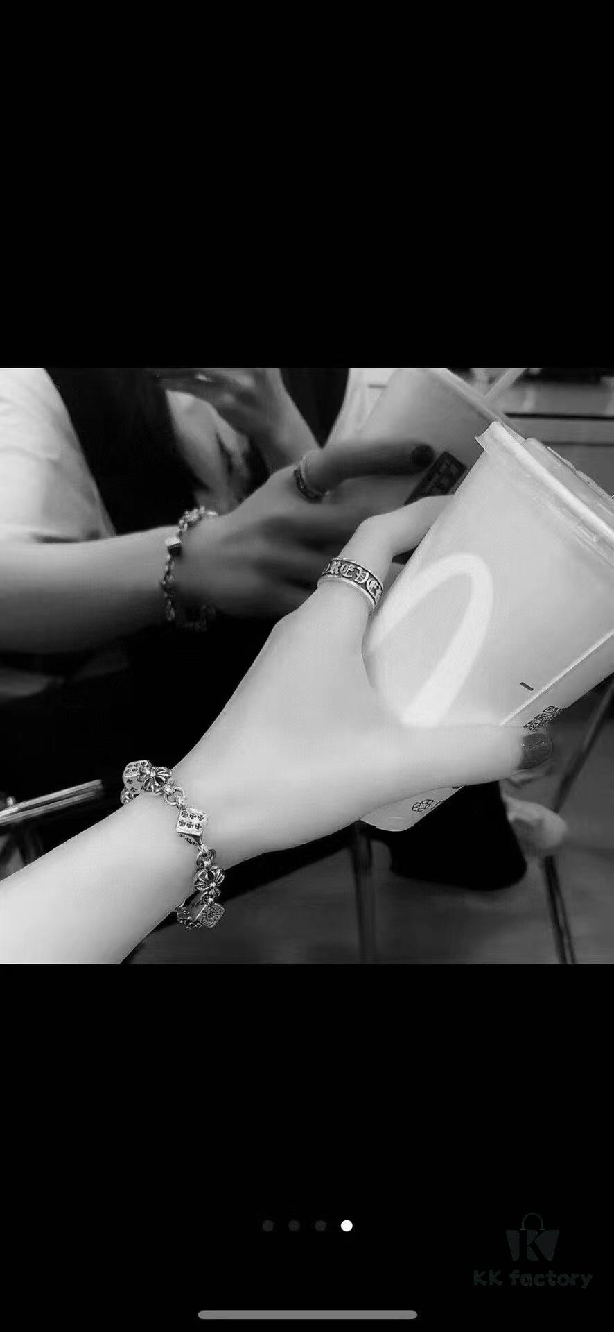 69300b3712f62673a6fabbb8 High-Version Chrome Hearts Sold-Out Dice Bracelet for Men and Women, 18/20/22cm, Model CS003