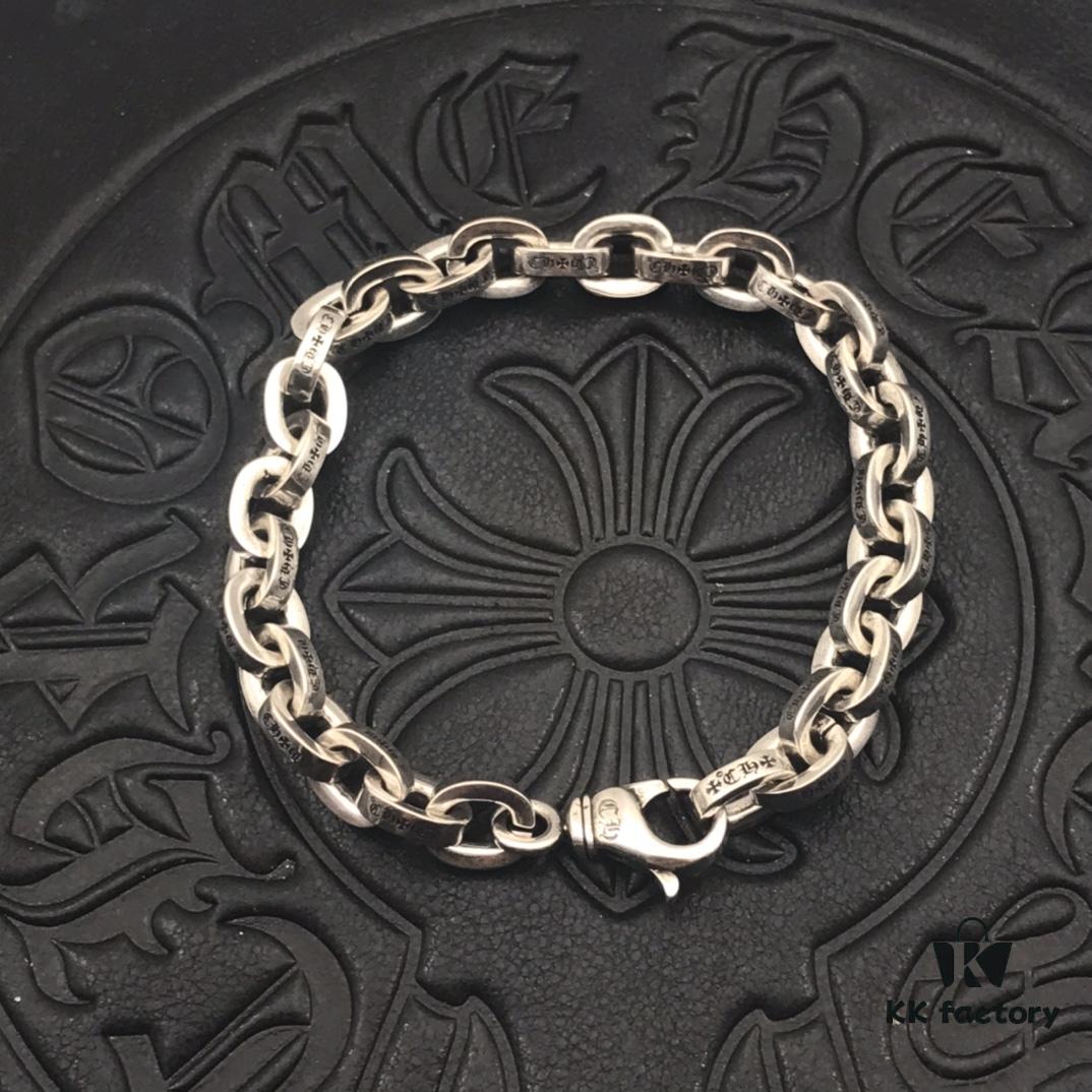 69300b3712f62673a6fabbb9 High-Version Chrome Hearts Thick Letter Bracelet, Authentic Lobster Clasp, Clear Engraving, Closely Connected Links, Not Comparable to Common Oversized Extended Versions, Unisex Wear, Available in Sizes 17 to 21