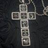 High-End Croxx Seven-Element Cross Pendant Paired with Classic Bead Chain, Available in 50-70cm Lengths