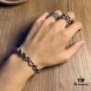 69300b3a12f62673a6fabbbe High-Version Chrome Hearts Thick Letter Bracelet, Authentic Lobster Clasp, Clear Engraving, Closely Connected Links, Not Comparable to Common Oversized Extended Versions, Unisex Wear, Available in Sizes 17 to 21