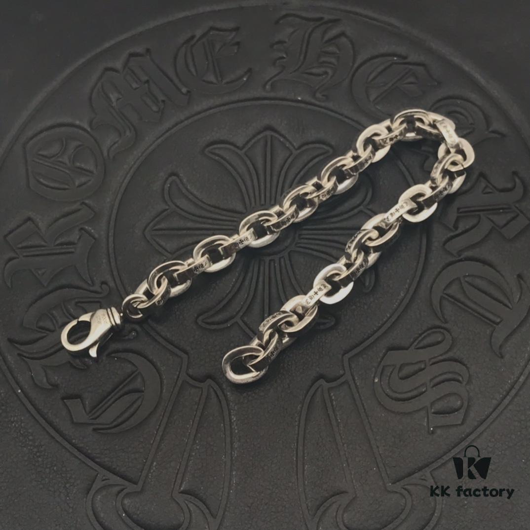 69300b3c12f62673a6fabbc2 High-Version Chrome Hearts Thick Letter Bracelet, Authentic Lobster Clasp, Clear Engraving, Closely Connected Links, Not Comparable to Common Oversized Extended Versions, Unisex Wear, Available in Sizes 17 to 21