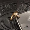 High-Grade Croxx 22K Gold Small Cross Flower Ring