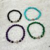 69300b6f12f62673a6fabc10 Chrome Hearts 3-Accessory Horizontal Cross 6mm Bead Bracelet, Full Color Range, Custom Length Available
