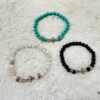 69300b6f12f62673a6fabc14 Chrome Hearts 3-Accessory Horizontal Cross 6mm Bead Bracelet, Full Color Range, Custom Length Available