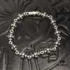 High-Grade Chrome Hearts Diamond-Paved Fine Cross Bracelet, Authentic Buckle Design, Original 14K Gold Engraved Insert, Unisex Wear, Sizes 17-18-19 Available