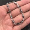 High-Grade Chrome Hearts Diamond-Paved Fine Cross Bracelet, Authentic Buckle Design, Original 14K Gold Engraved Insert, Unisex Wear, Sizes 17-18-19 Available