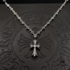 69300ba612f62673a6fabc68 High-Version Chrome Hearts Diamond-Inlaid Cross Necklace, Integrated Chain Set, Reversible Design with One Side Diamond-Inlaid and the Other Plain, 60cm Length, Clear Engraving and Precise Details, Original Buckle