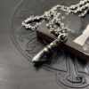 69300ba912f62673a6fabc6b High-Version Chrome Hearts Diamond-Inlaid Cross Necklace, Integrated Chain Set, Reversible Design with One Side Diamond-Inlaid and the Other Plain, 60cm Length, Clear Engraving and Precise Details, Original Buckle