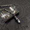 69300baa12f62673a6fabc6e High-Version Chrome Hearts Diamond-Inlaid Cross Necklace, Integrated Chain Set, Reversible Design with One Side Diamond-Inlaid and the Other Plain, 60cm Length, Clear Engraving and Precise Details, Original Buckle