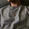 69300bb212f62673a6fabc7d High-Version Chrome Hearts White Diamond Double Cross Necklace, Thick 22K Gold Plated, 50-70cm Adjustable Chain