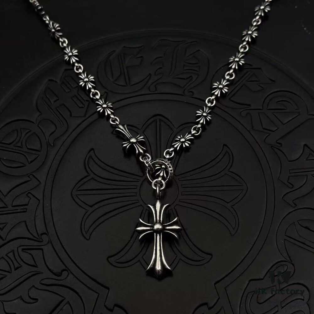 69300bbe12f62673a6fabc8e High-Version Chrome Hearts Cross Retractable Adjustable Integrated Chain, Popular Style Worn by Many Influencers, Total Length 65cm