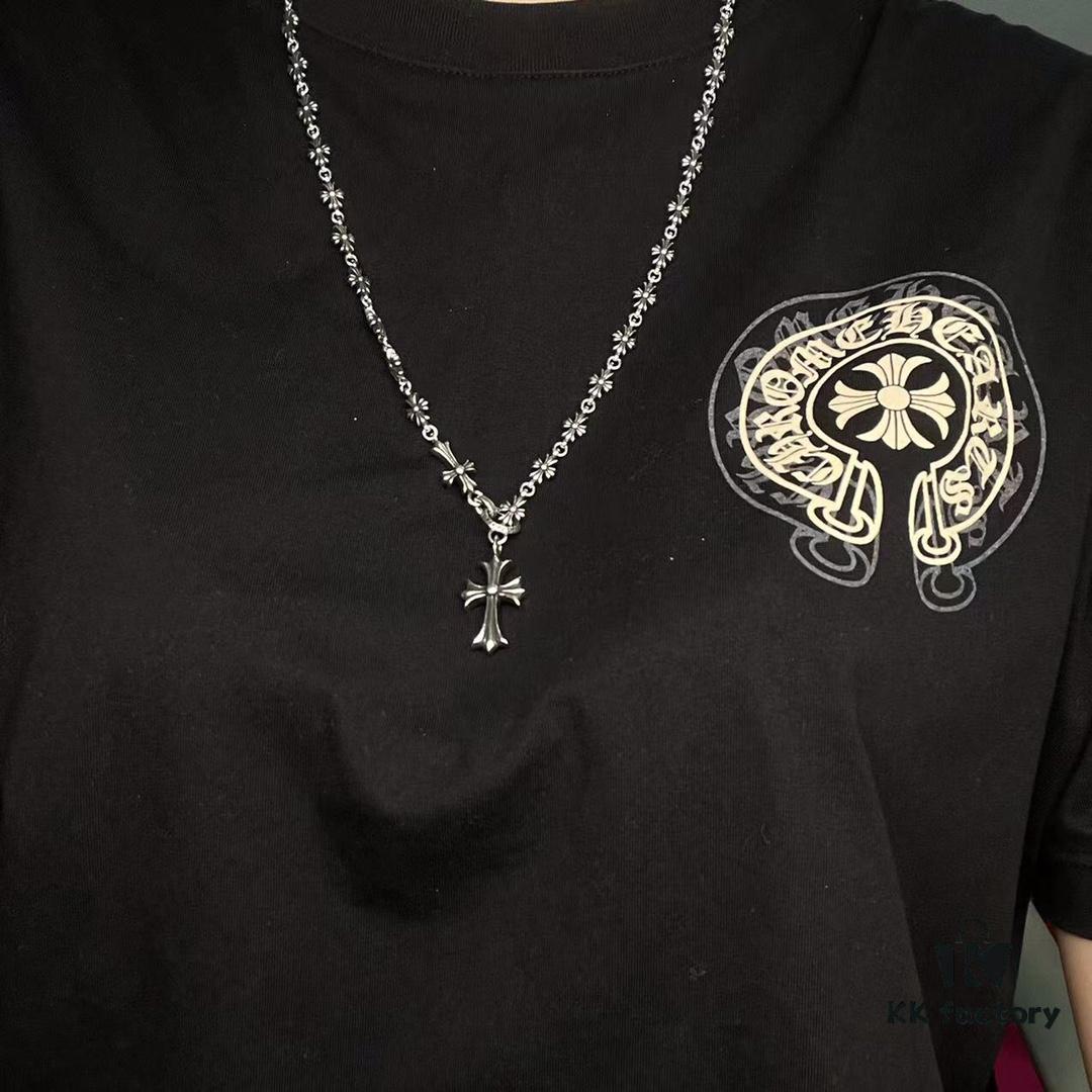 High-Version Chrome Hearts Cross Retractable Adjustable Integrated Chain, Popular Style Worn by Many Influencers, Total Length 65cm