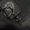 High-Version Chrome Hearts Cross Retractable Adjustable Integrated Chain, Popular Style Worn by Many Influencers, Total Length 65cm