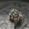 CHROME HEARTS High-Quality Crossbones Square Skull Ring