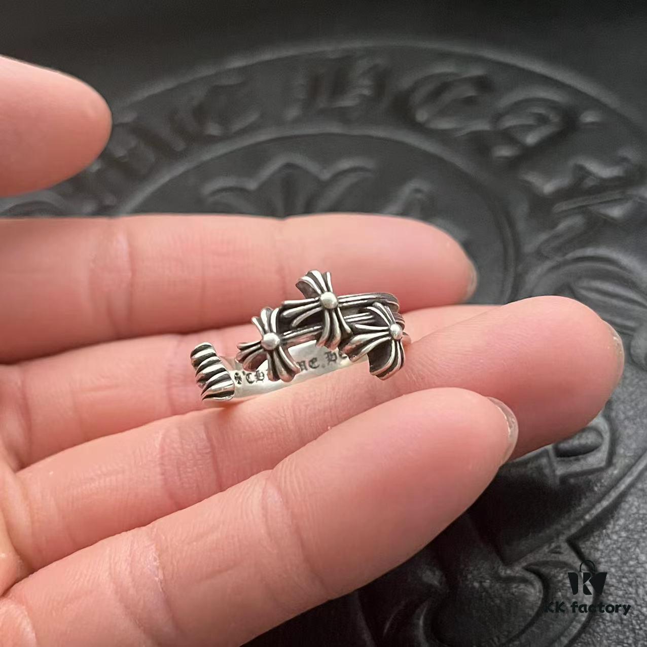 CHROME HEARTS High-Quality Open Cross Ring