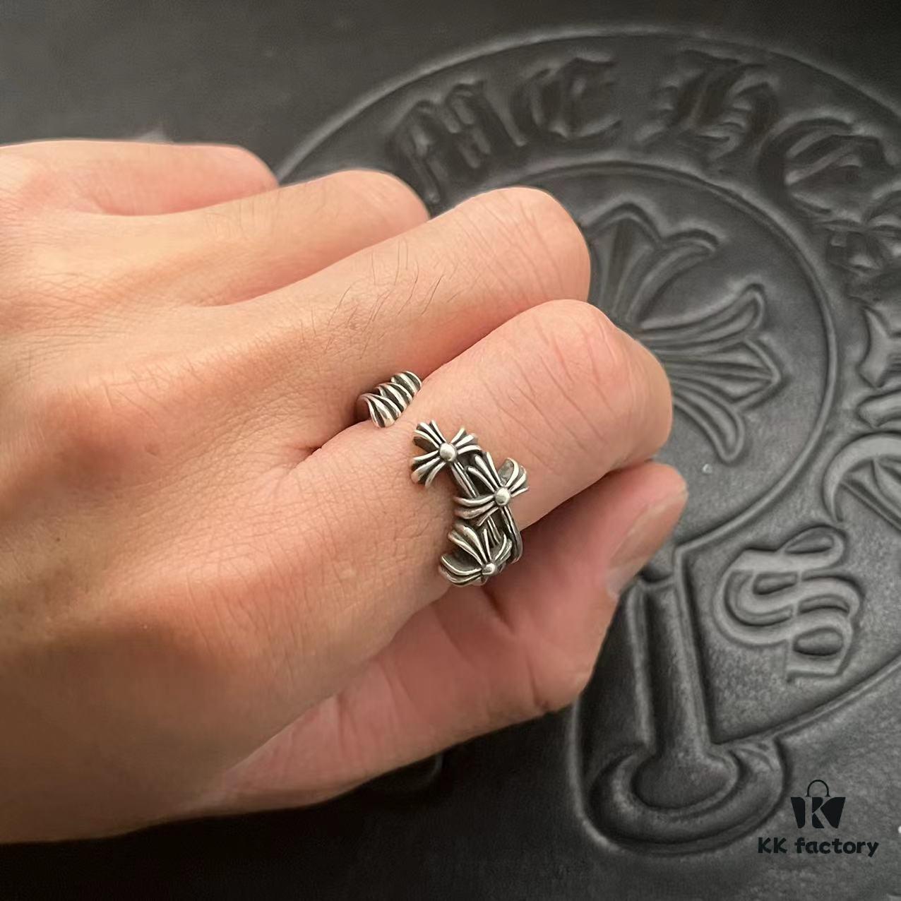 CHROME HEARTS High-Quality Open Cross Ring