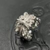 CHROME HEARTS High-Replica Platinum Diamond-Paved Openwork Cross Ring