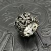 CHROME HEARTS High-End Crooked Cross Diamond-Inlaid Ring