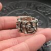 CHROME HEARTS High-Quality Crossbones Square Skull Ring