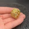 CHROME HEARTS High-Replica Crooked Cross 22K Gold Diamond-Inlaid Burial Cross Ring