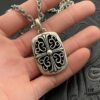 CHROME HEARTS High-Quality Cross with Vine Motif Pendant Necklace, Size: 60CM