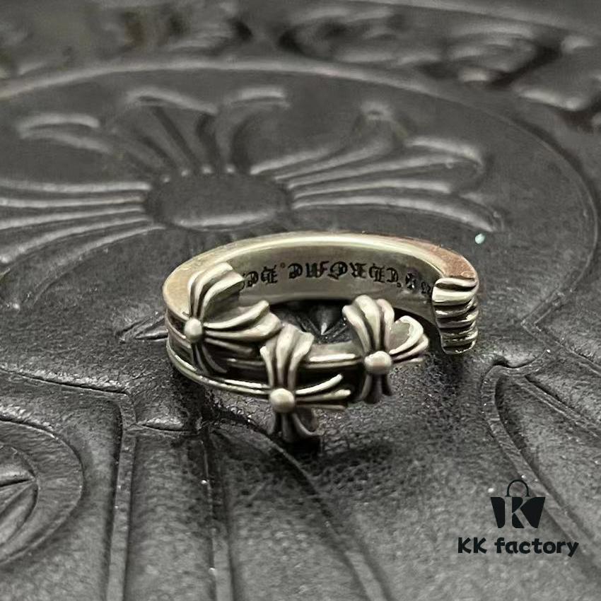 CHROME HEARTS High-Quality Open Cross Ring