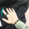 69300c2c12f62673a6fabd1d Today's Recommendation: Couple's Black and White Diamond Mourning Rings